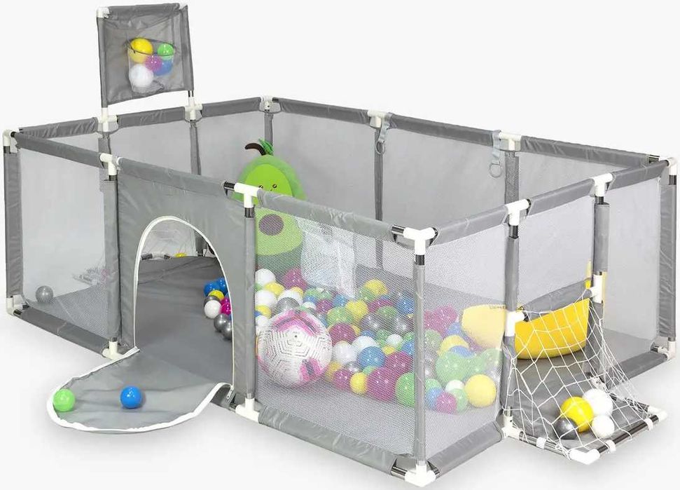 Дитячий манеж з баскетбольним кільцем, 180х120см