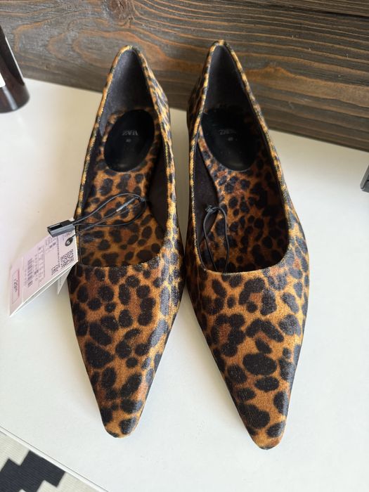 Балетки леопардові туфлі Zara 39-40