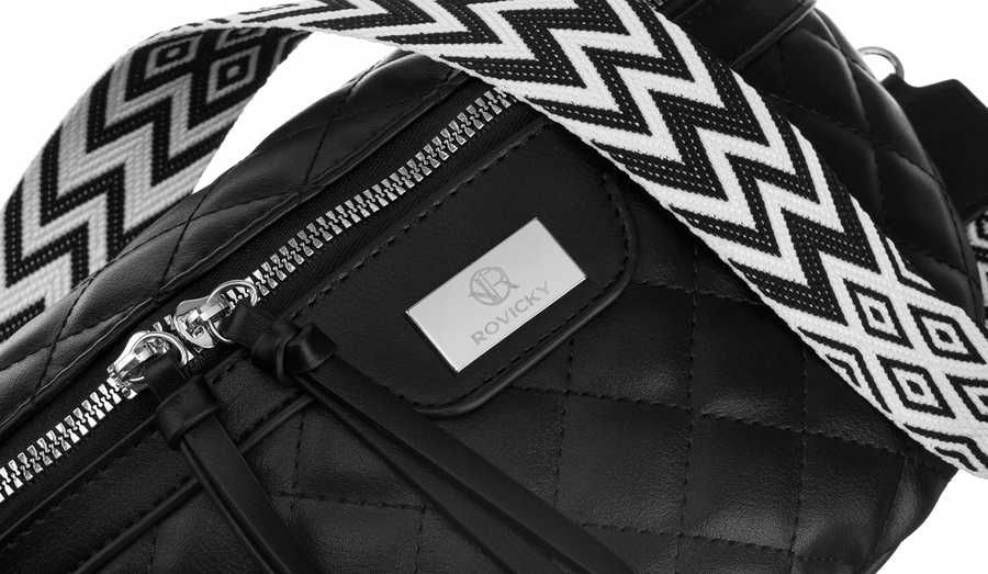 Nerka na ramię saszetka torebka damska pojemna crossbody czarna