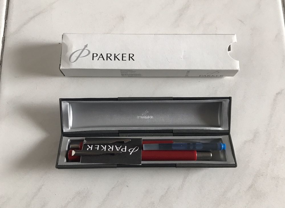 Zestaw prezent PARKER Vector 01 czerwone pióro i długopis twist box