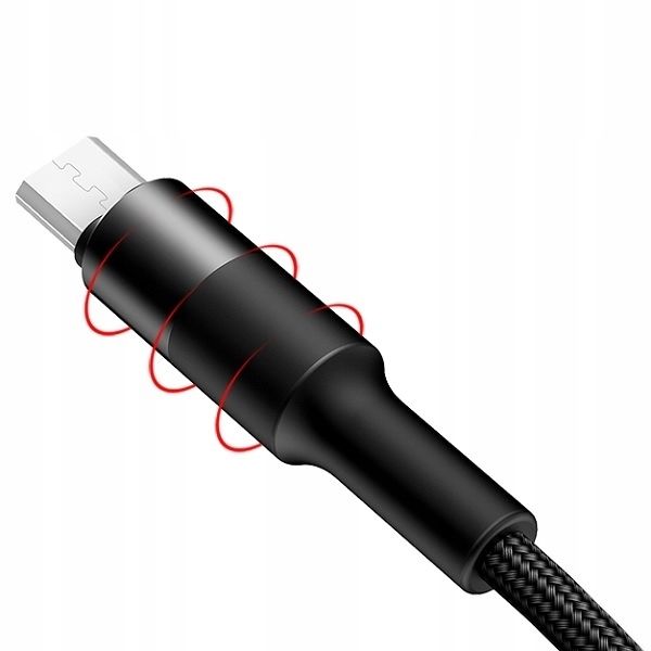 Kabel USB do micro USB USAMS 2A 1.2m Pleciony Oplot Nylon