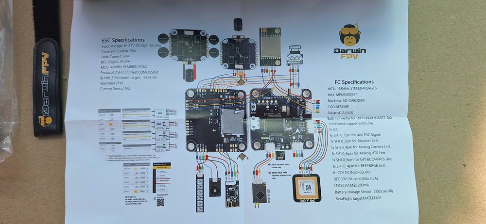 Гоночный FPV Дрон Darwin129 7-дюймовый с GPS+ Батарея