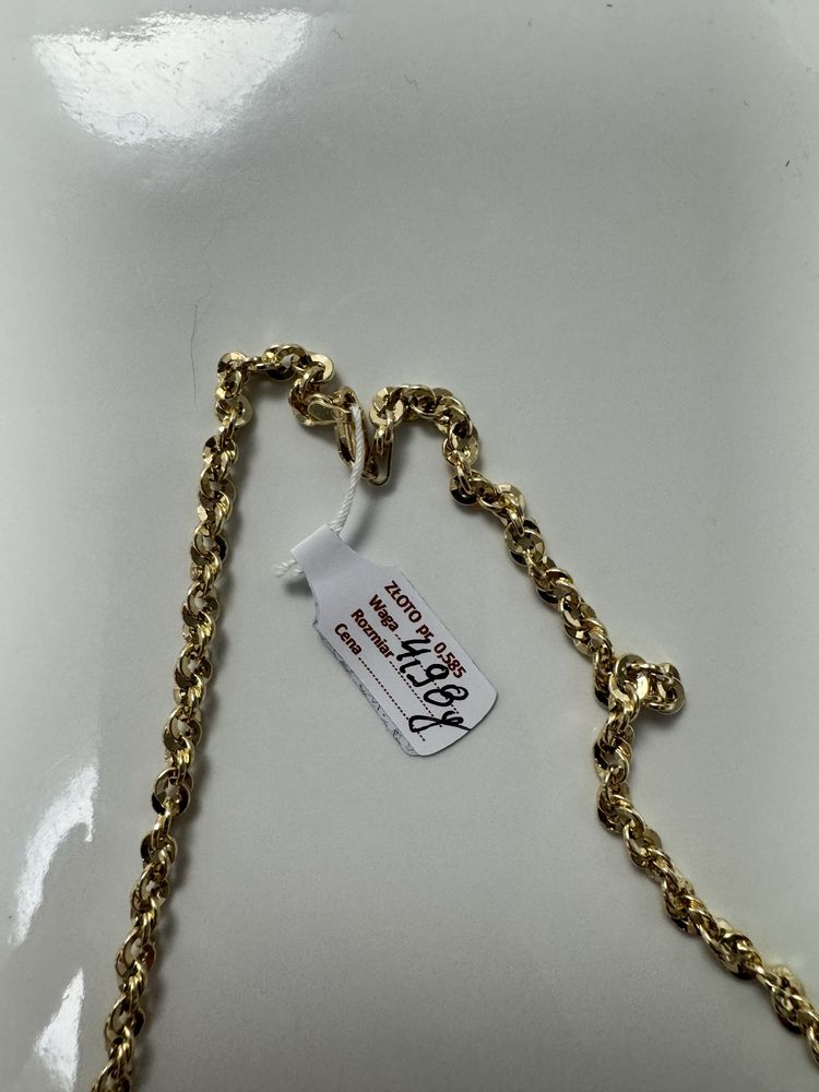 Złoty łańcuszek diamentowy pr585