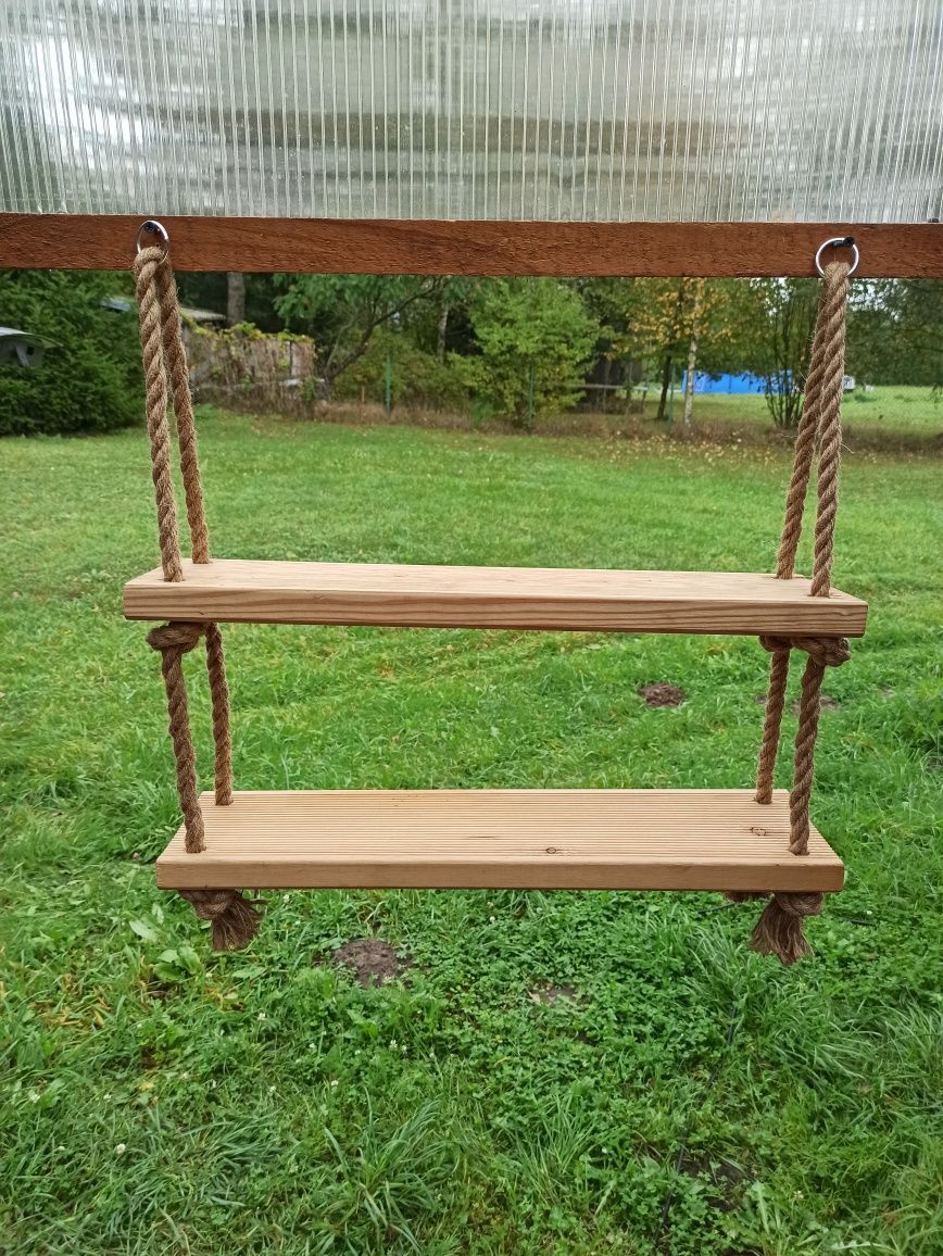 Półka dwupoziomowa Handmade ze sznura
