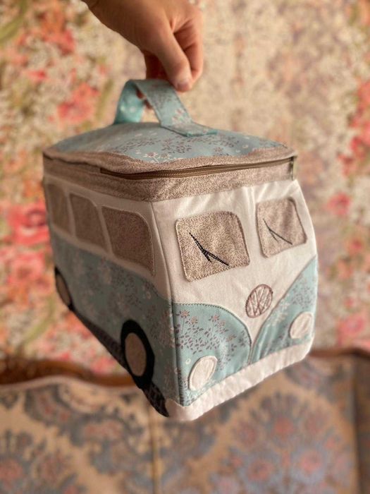 Autobus walizka kuferek pojemnik na dziecięce skarby handmade unikat