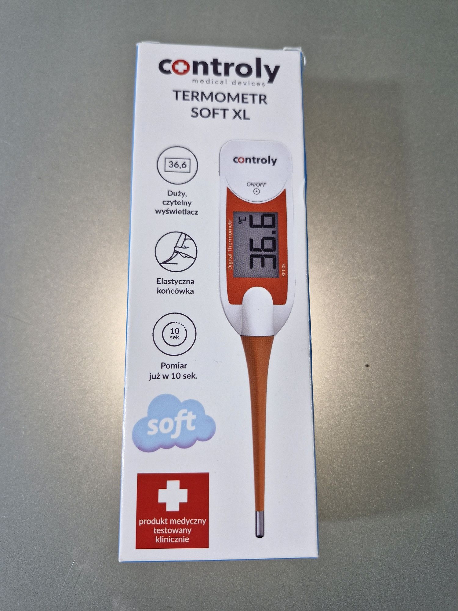Termometr Duży Czytelny Wyświetlacz Controly Soft XL