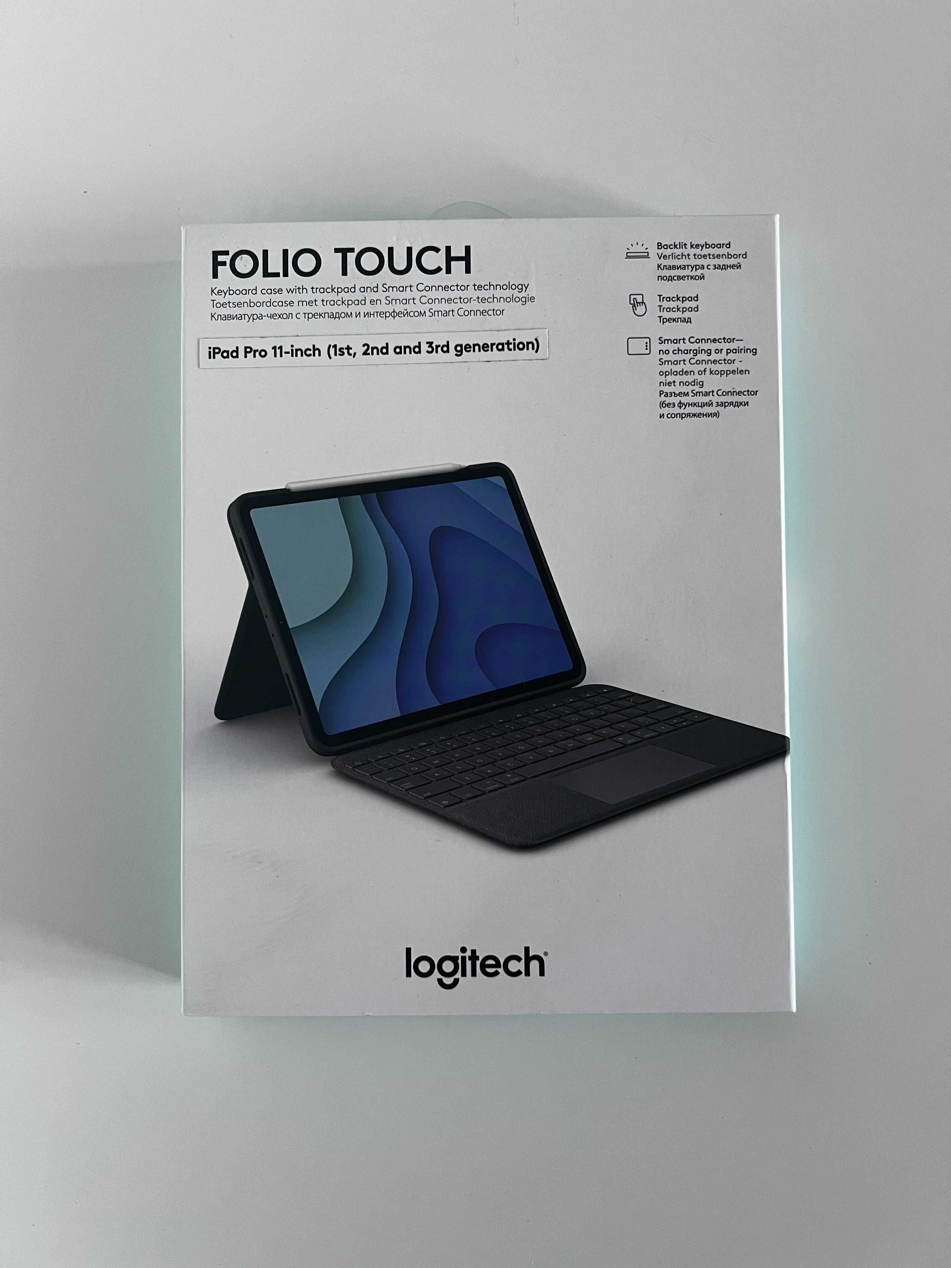 Apple iPad Klawiatura Logitech Folio Touch 11" Graphite (Gen 1, 2, 3)