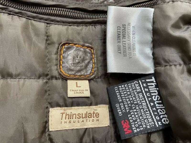 Куртка кожаная WILSONS LEATHER, с подстежкой, Thinsulate, L-XL