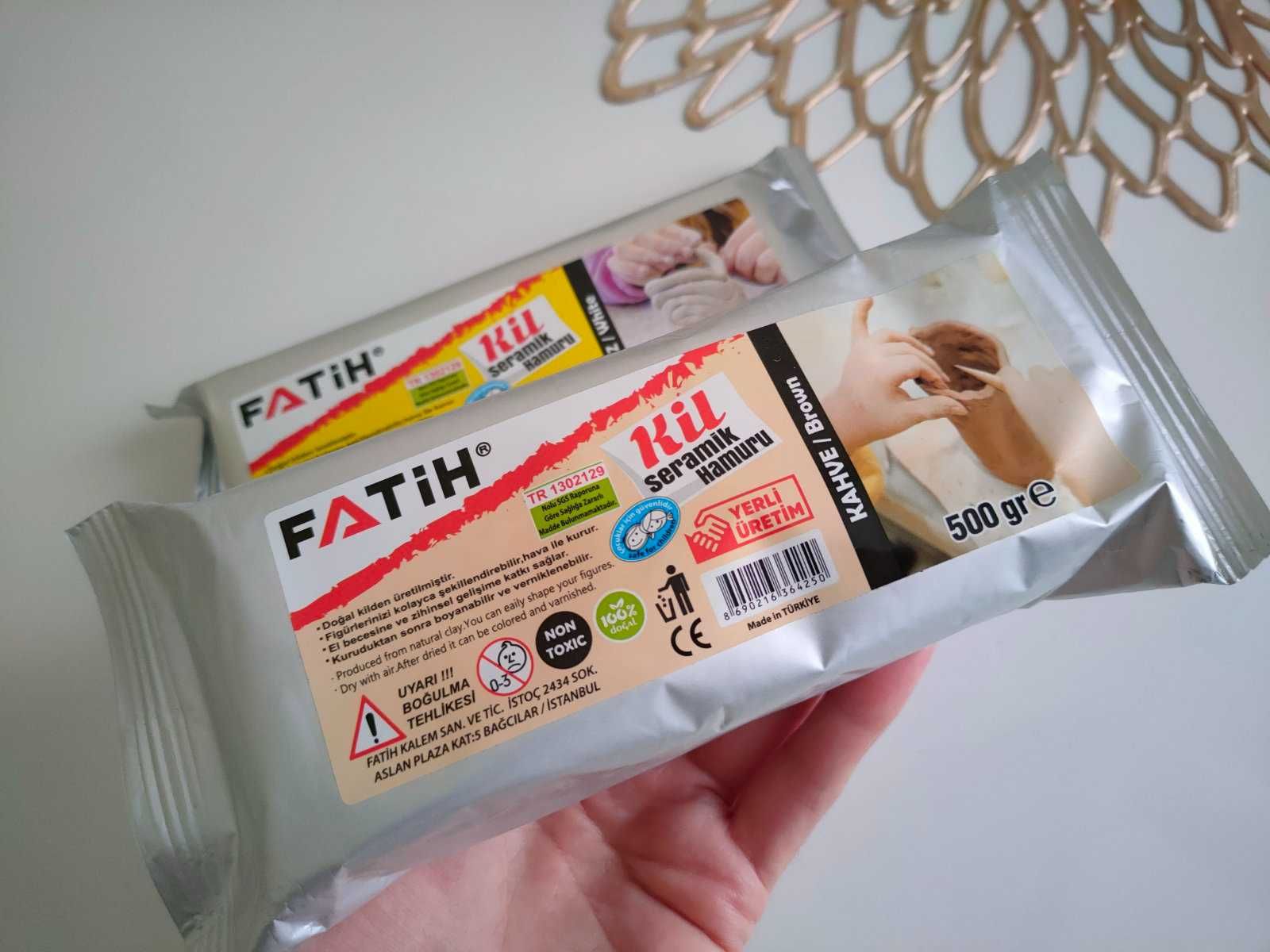 Глина самозатвердевающая для лепки и моделирования Fatih. 0,5кг