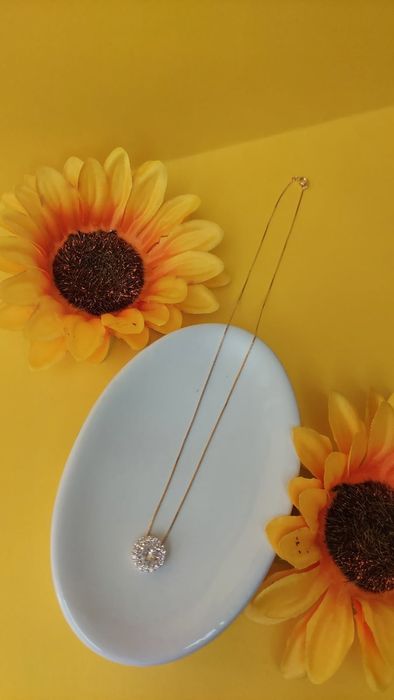 Colar ponto de luz em zirconia folheado a ouro 18 k, semijoia de quali