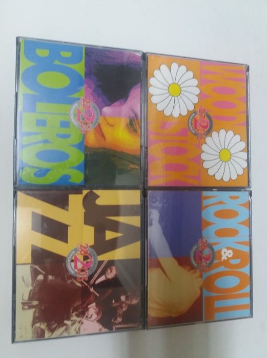 Cd's duplos selecção melhores temas Bolero, Jazz, Woodstock, Rock