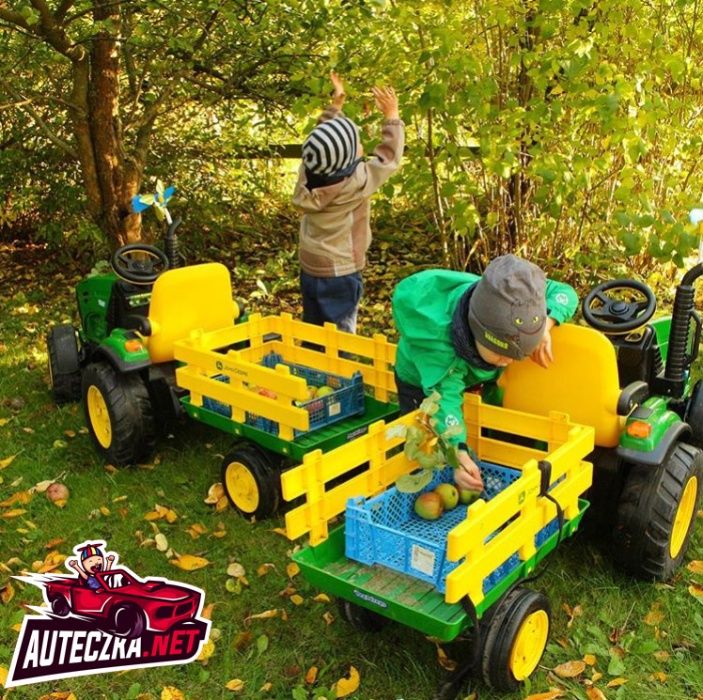 WYSYŁKA! John Deere traktor na akumulator z przyczepką dla dzieci NOWY