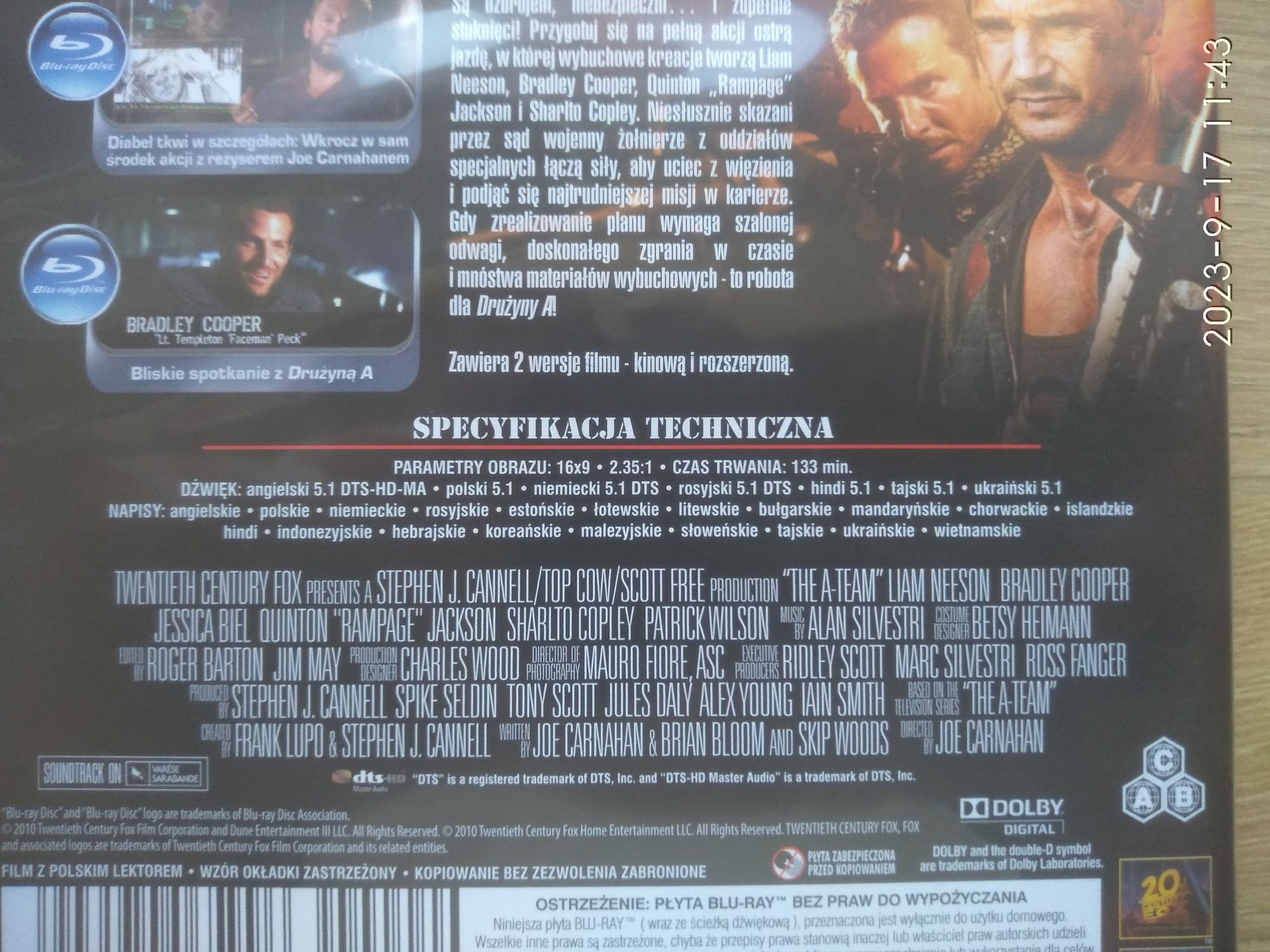 Drużyna a blu ray polskie napisy i polski lektor wysyłka gratis
