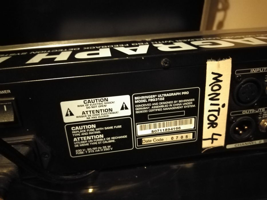 Behringer equalizador profissional de 31 bandas