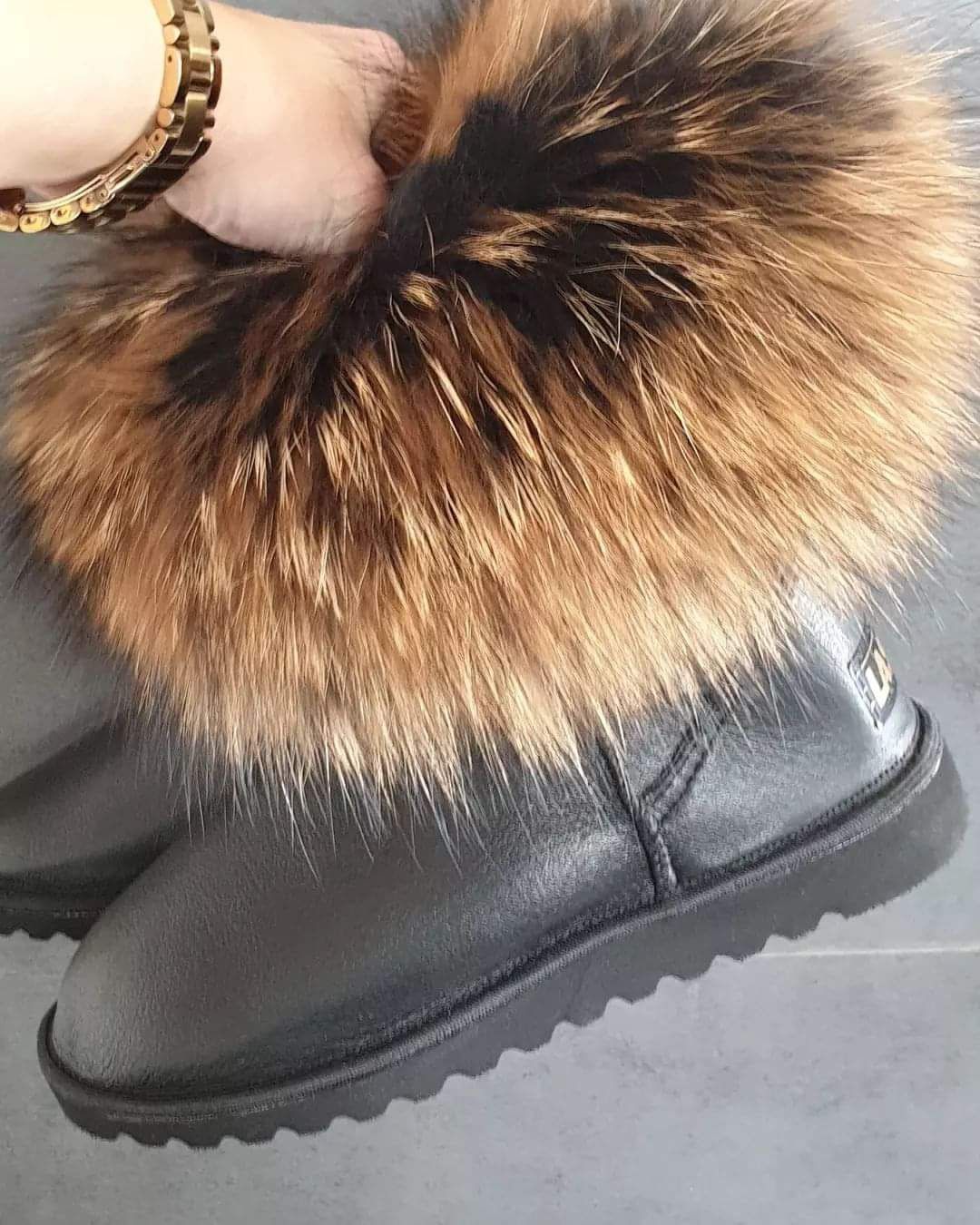 Buty śniegowce emu naturalna skóra jenot