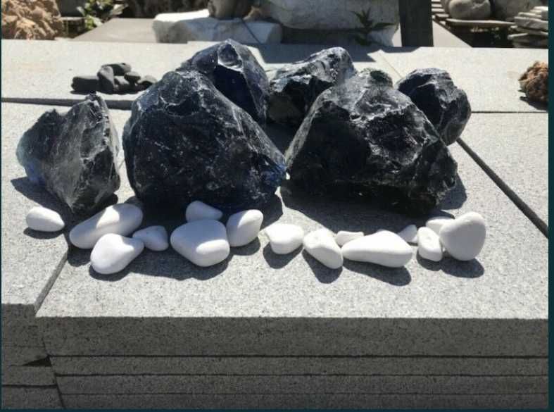 SZKŁO WULKANICZNE Lawa Kamień Szklany do Gabionów Akwarium Terrarium