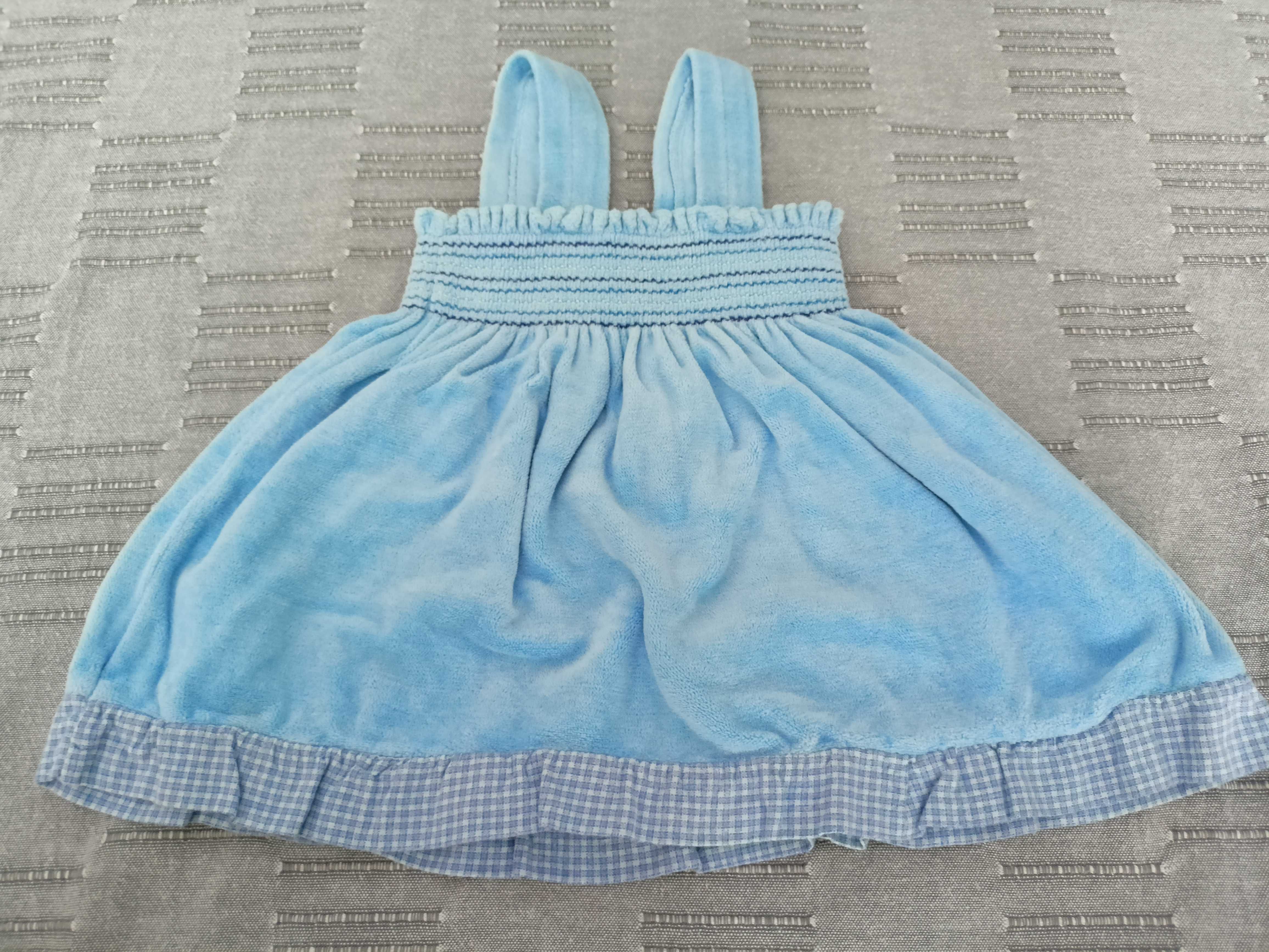 sukienka z ramiączkami welurowa rozmiar 80 cm