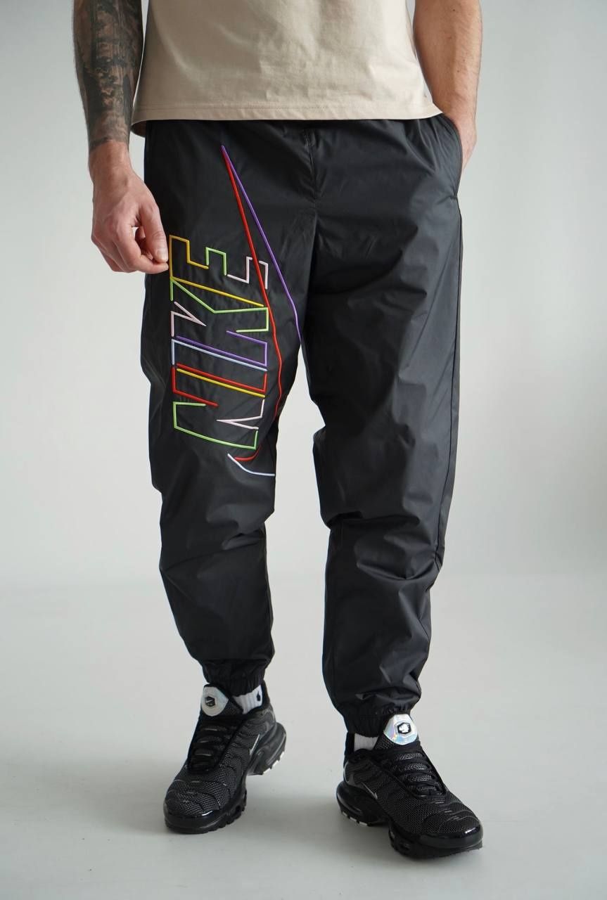 Нейлоновые штаны Nike (S,M,L,XL) Штани Найк Нейлон Черные