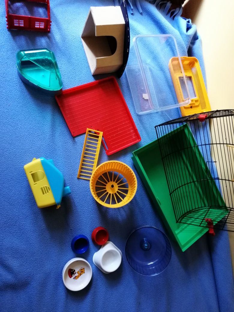 Klatka chomik transporter mysz kołowrotek domek chomika