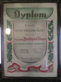 Dyplom z Okazji Święta Odrodzenia PRL 22 Luty 1966