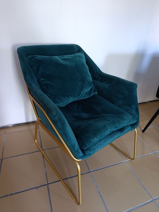 Cadeirão Verde Veludo