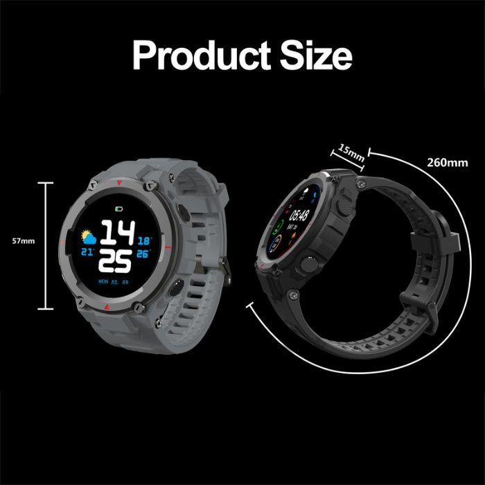 Smart Watch AllCall Model 3 styl militarny, tętno, ciśnienie, PL menu.