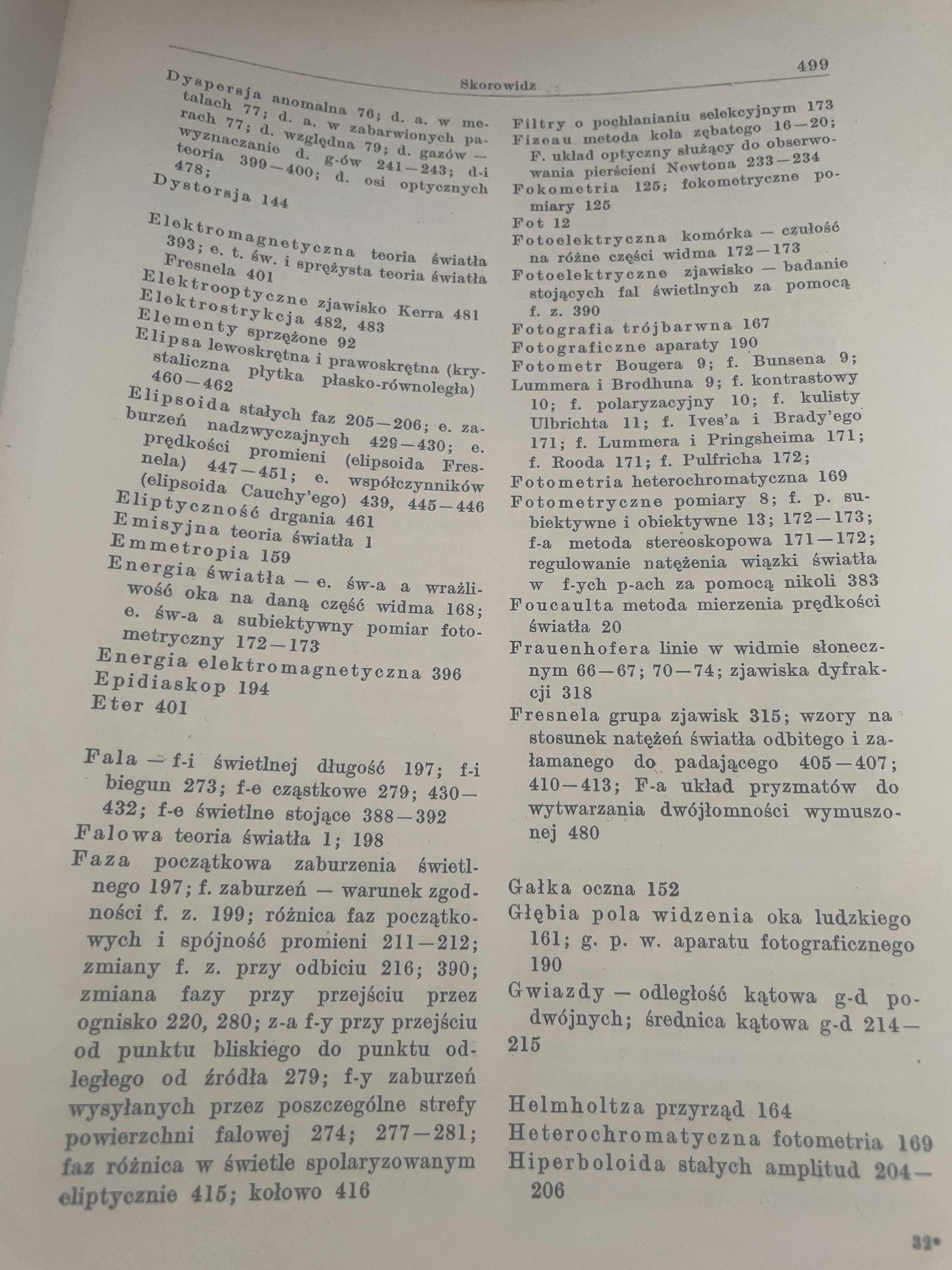 Optyka prace matematyczno-fizyczne Marian Grotowski 1954 r