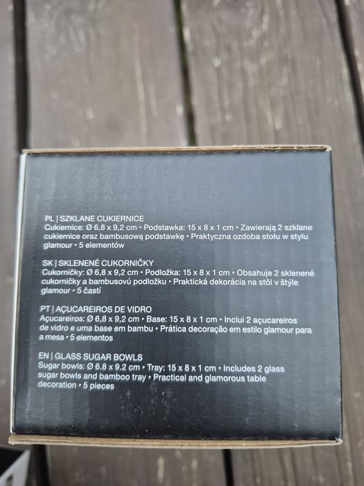 Smukee szklane cukiernice stylowe glamour nowe piękne przykrywka