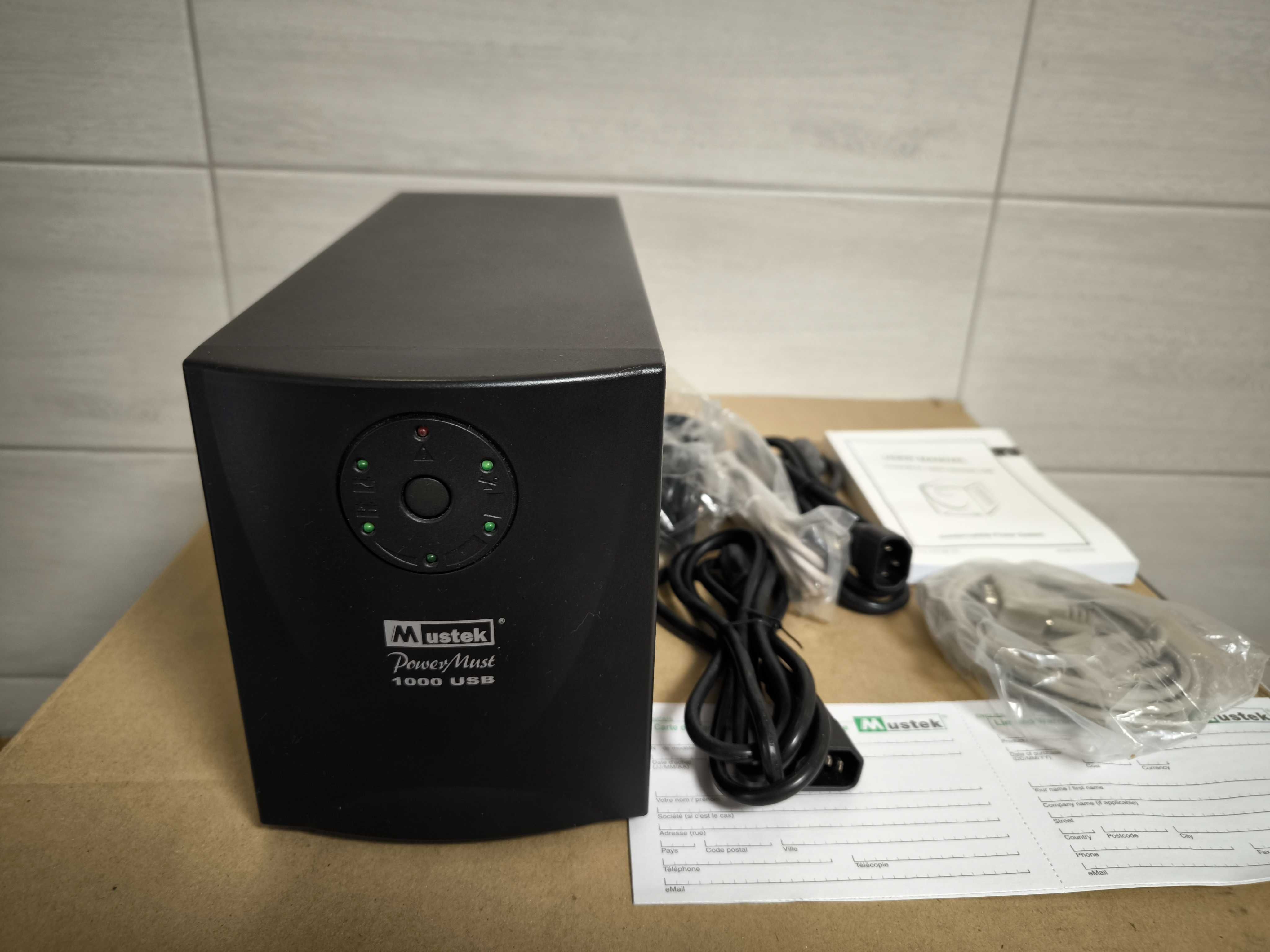 Новый источник бесперебойного питания Mustek 1000 USB
