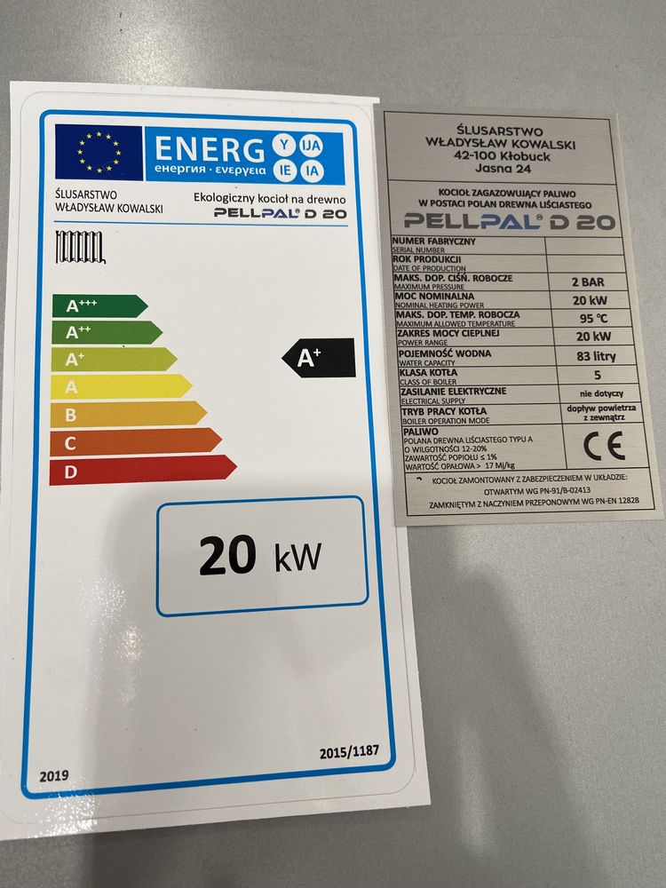 Kocioł Na drewno zgazowujący 20 kW od 160-200 m2 5 klasa ecodesign