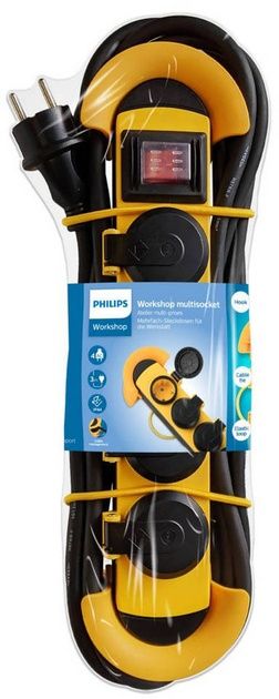 Мережевий фільтр Philips SPN5140YB 4 розетки 3 м Жовтий