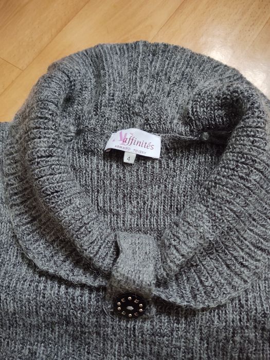 Вязаная теплая жилетка шерсть безрукавка р. S Франция Armand Thierry