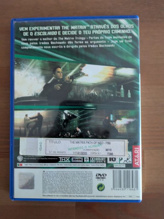 Jogo PS2 ( PlayStation 2 ) Matrix Path of Neo - (Opt. Estado)