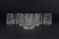 Ravenhead Siesta Bark Glass szklanki kieliszki lata 70-te retro Anglia