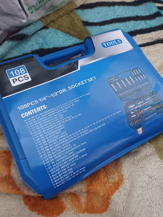 zestaw kluczy nasadowych 108 elementów