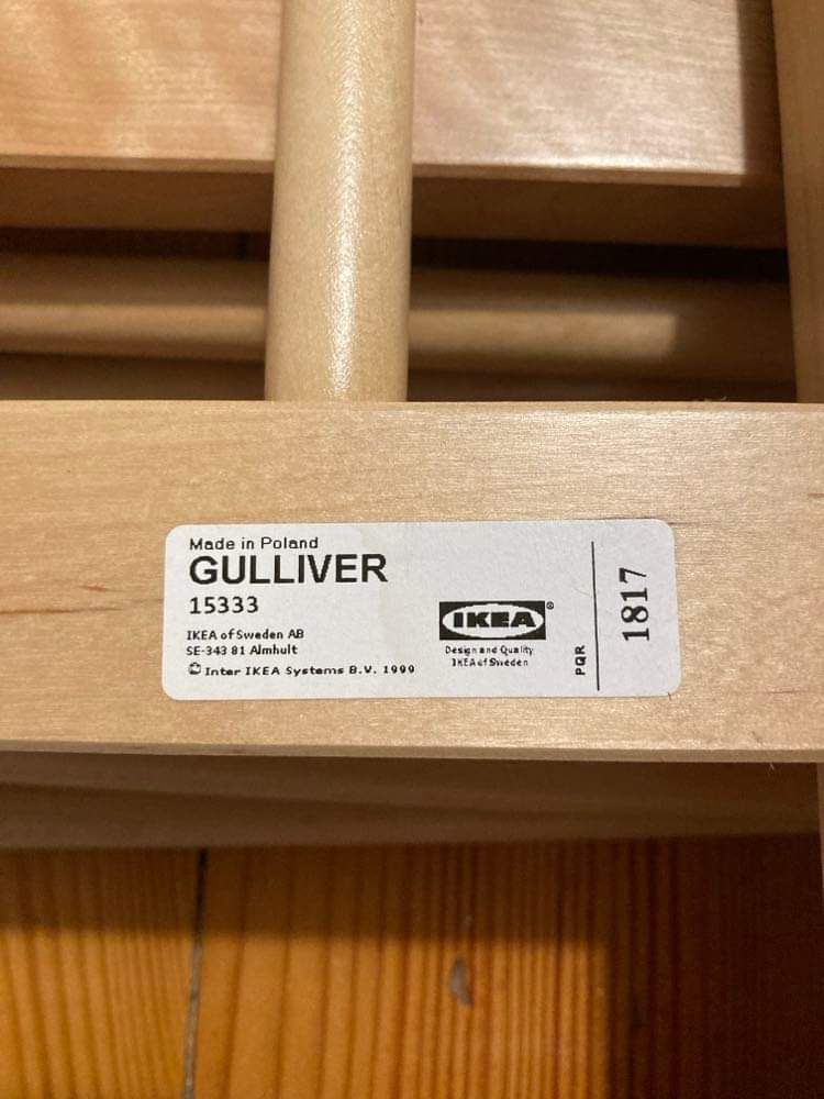 Łóżeczko drewniane Ikea GULLIVER + materac