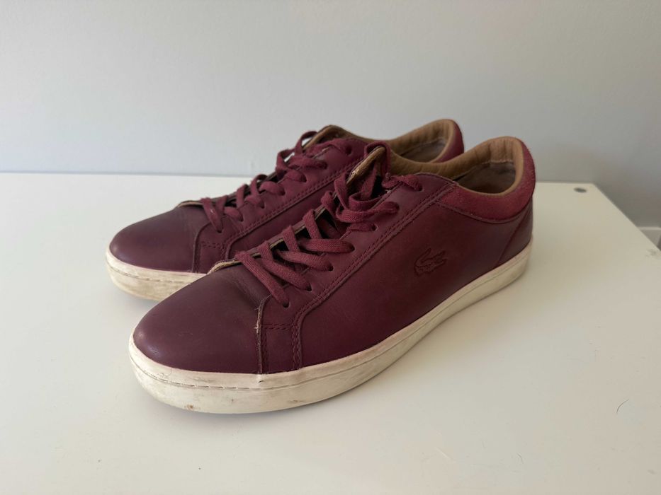 Buty Lacoste męskie eleganckie bordowe Stan BDB+, rozmiar 43