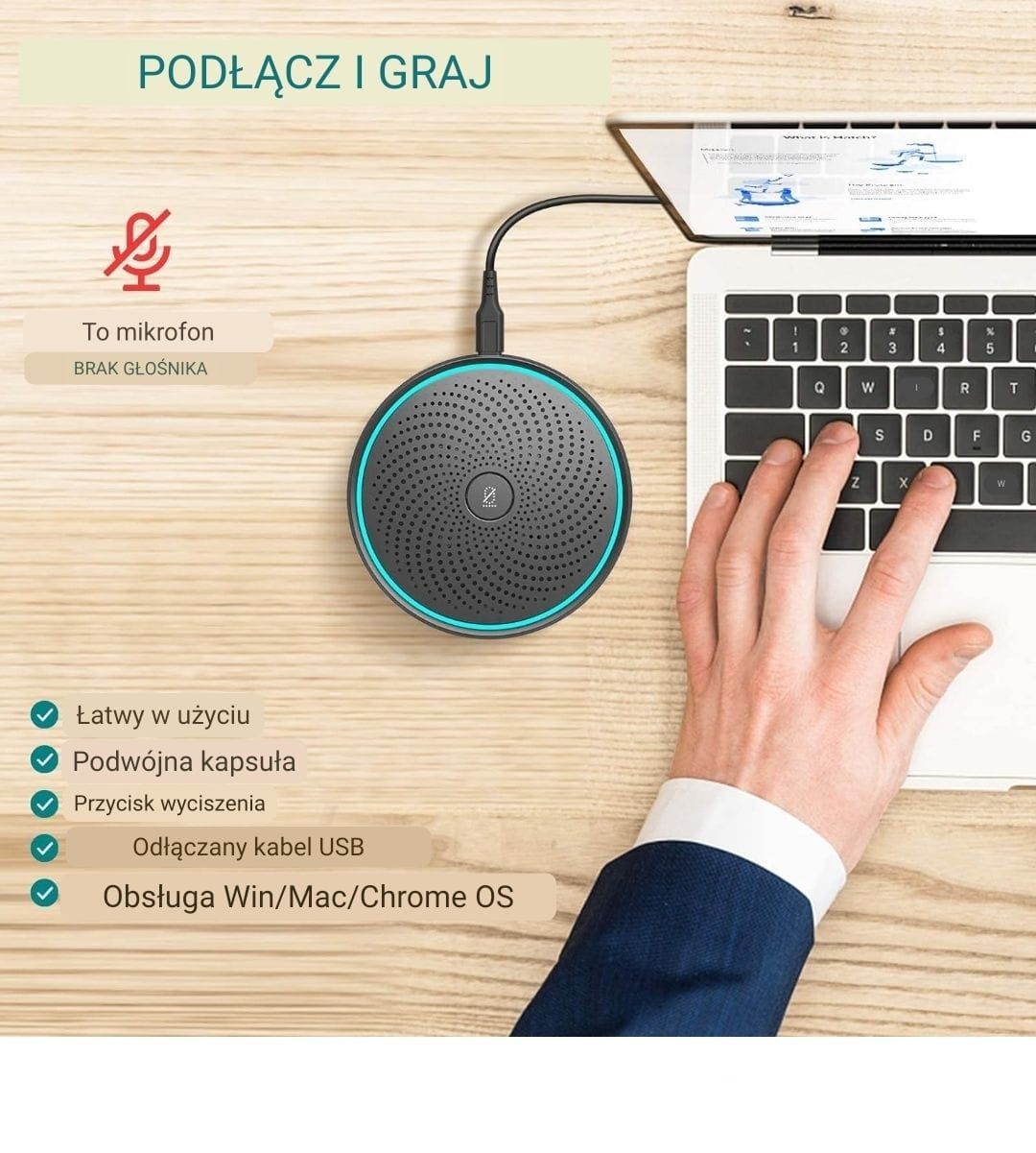 Mikrofon USB 360°