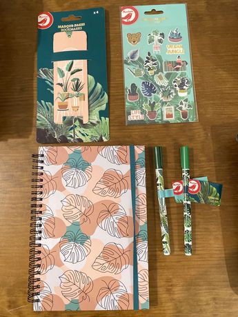 Set caderno, marcadores, autocolantes e canetas SELVA
