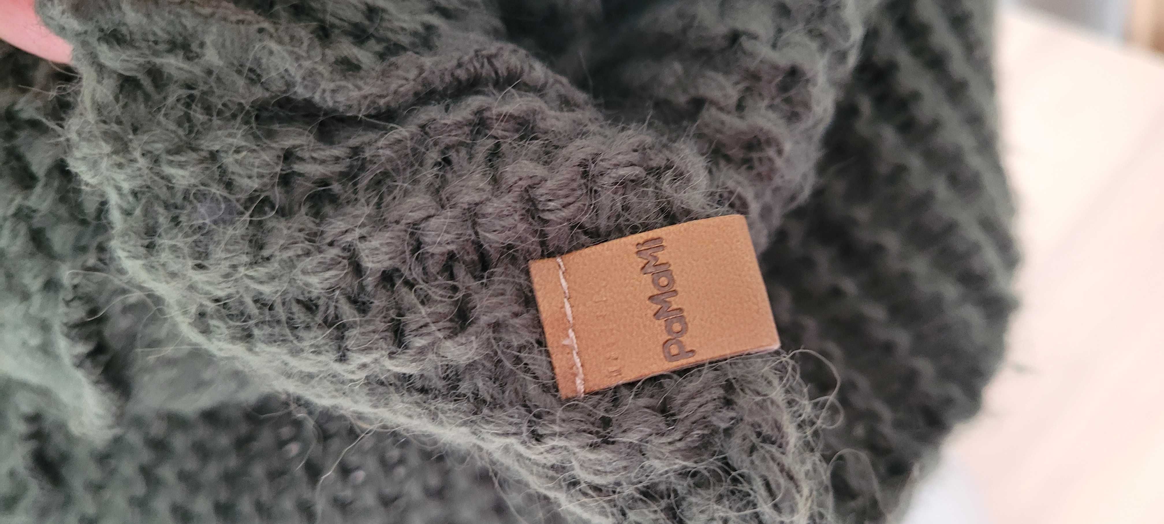 Zielony khaki komin PaMaMi,unisex