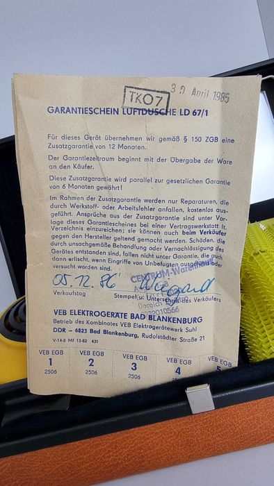Suszarka lokowka prl ddr vintage 85r