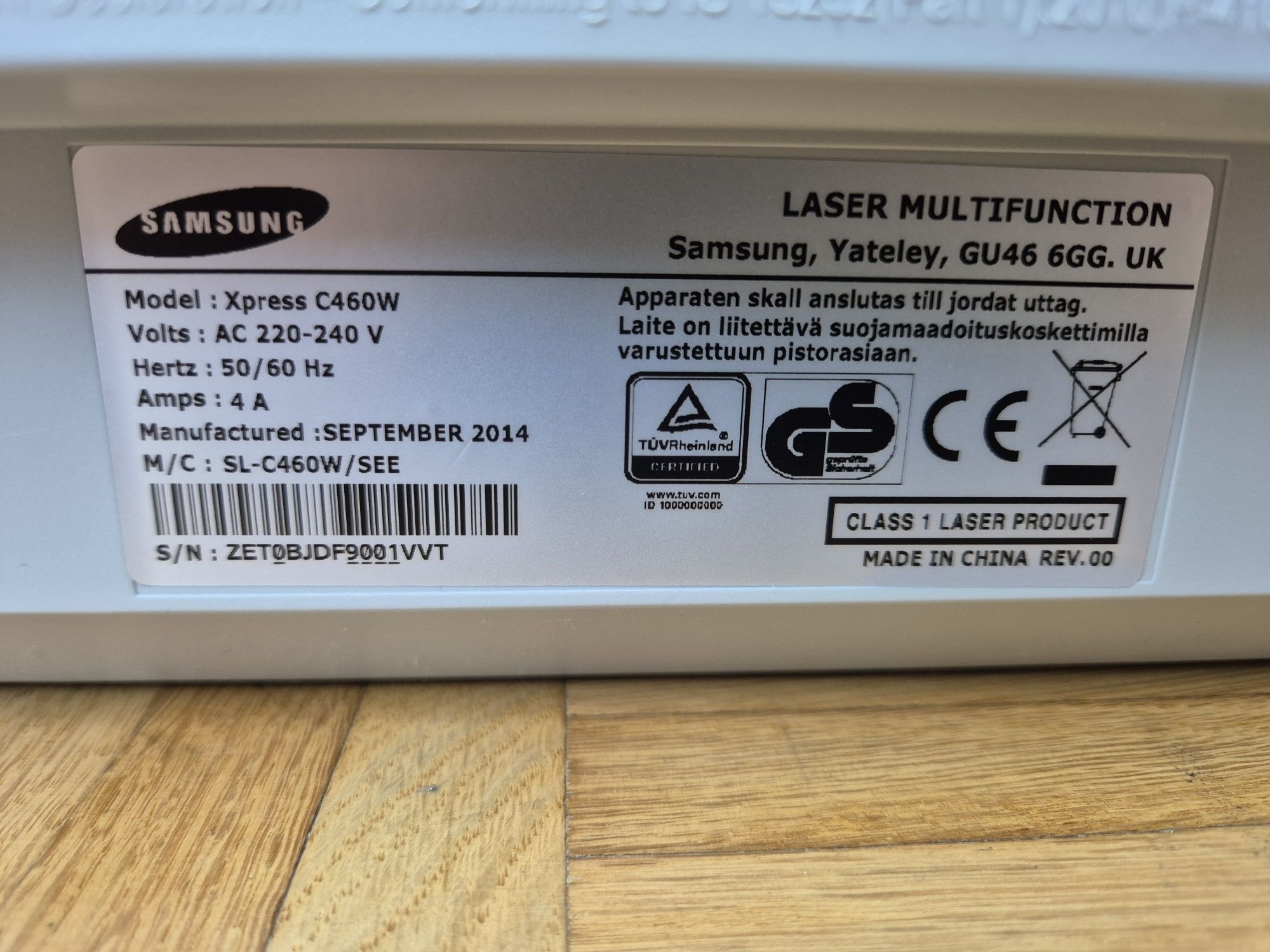 Принтер лазерний кольоровий Samsung c480w WiFi