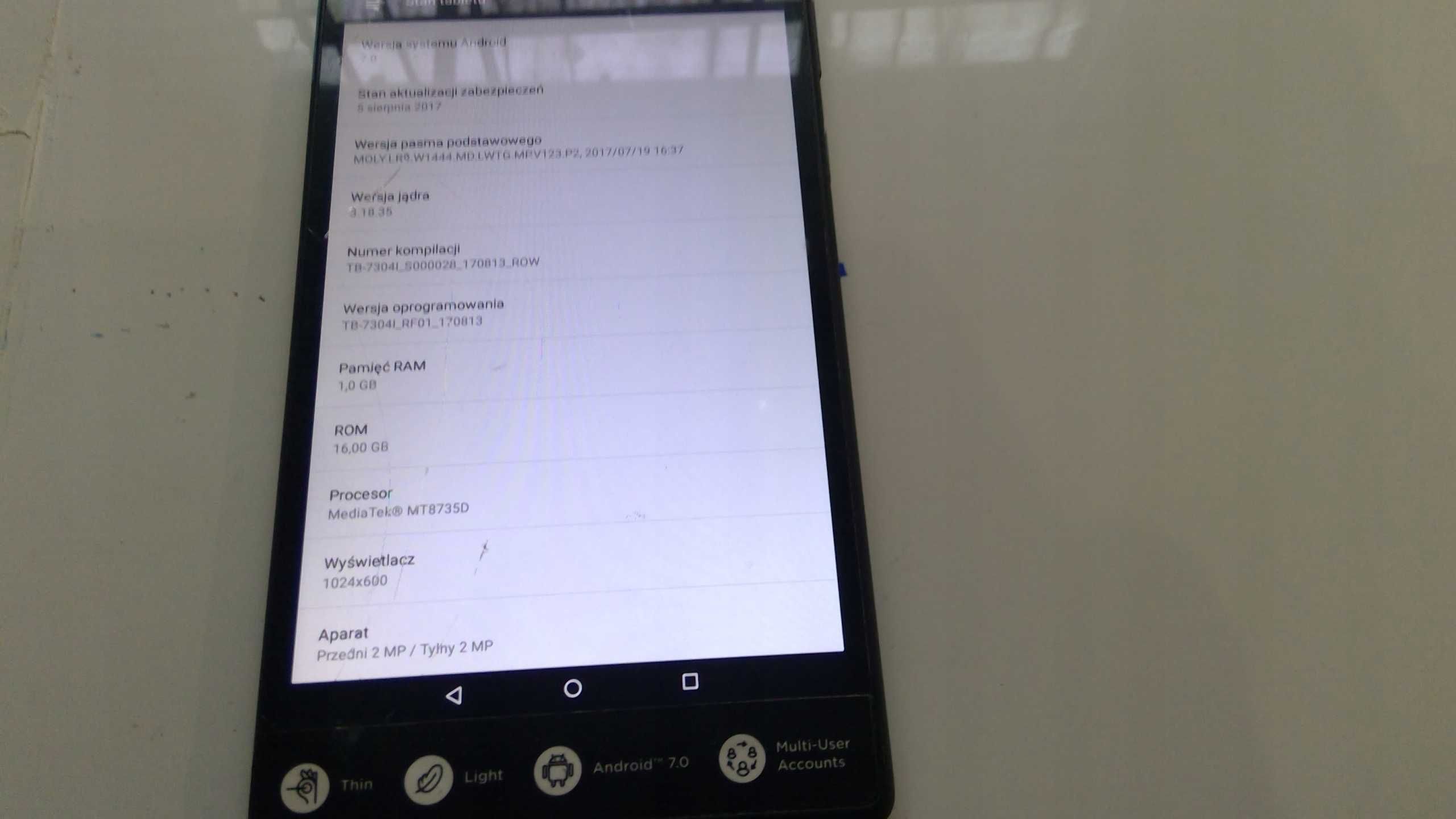 Tablet Lenovo TB-7304L L72