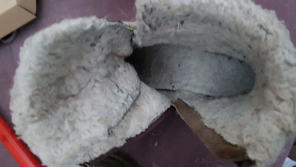 Kozaki skórzane z futerkiem r.35, dł. wkładki 23 cm