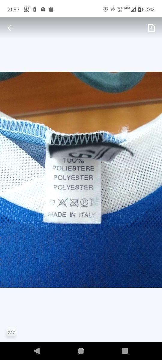 Made in Italy Męska koszulka rowerowa z siateczkowego materiału, M/L