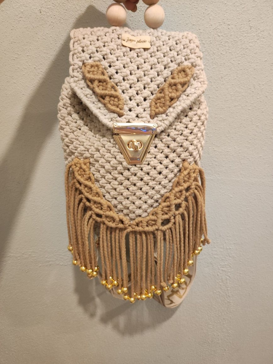 Plecak makrama handmade