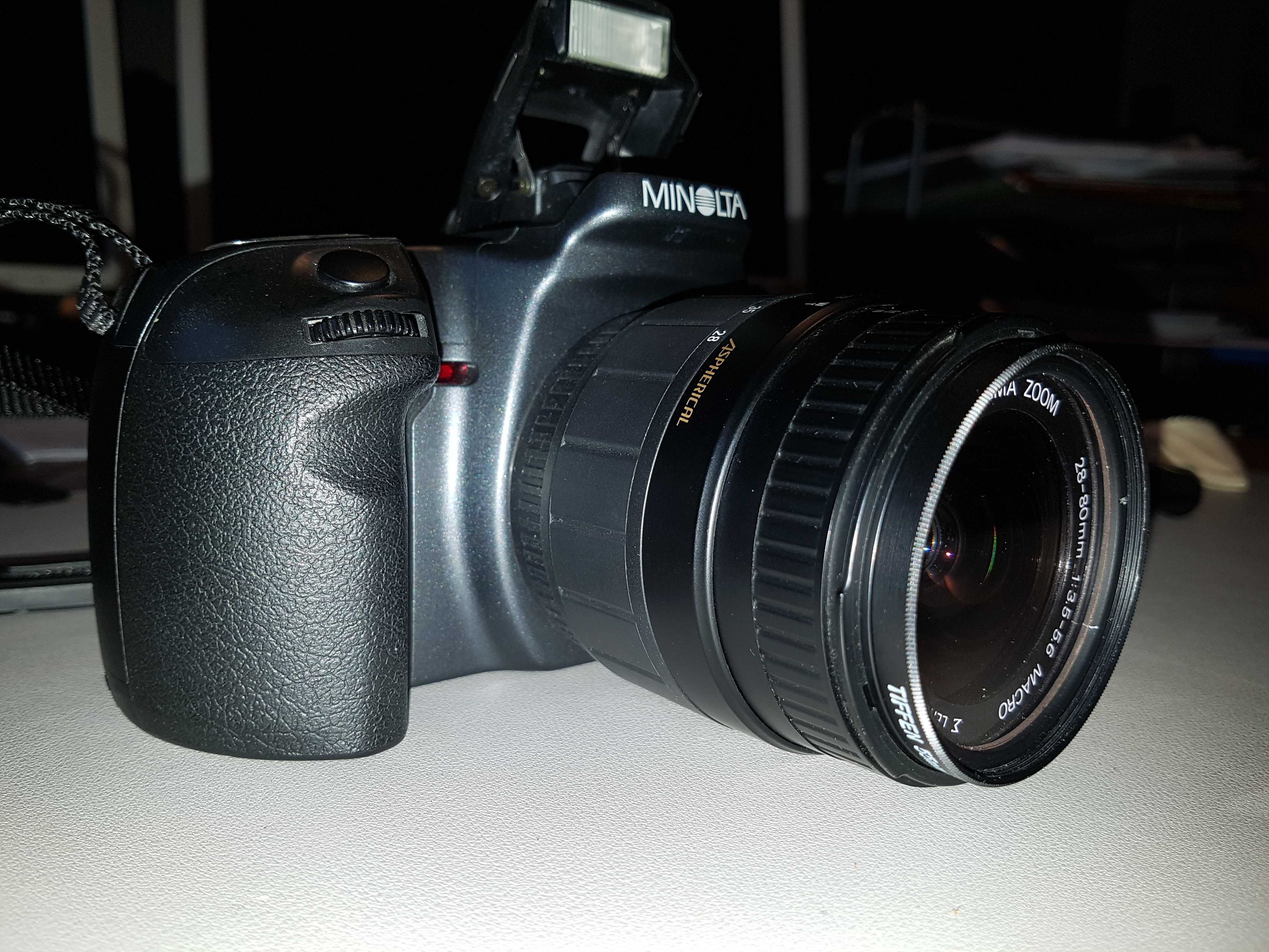 Aparat Minolta Dynax 500si Sigma 28-80 Macro torba Hama filtr_ Gdańsk