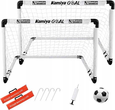 Bramki piłkarskie Kamiya 2Pack dla dzieci składane przenośne, ogrodowe