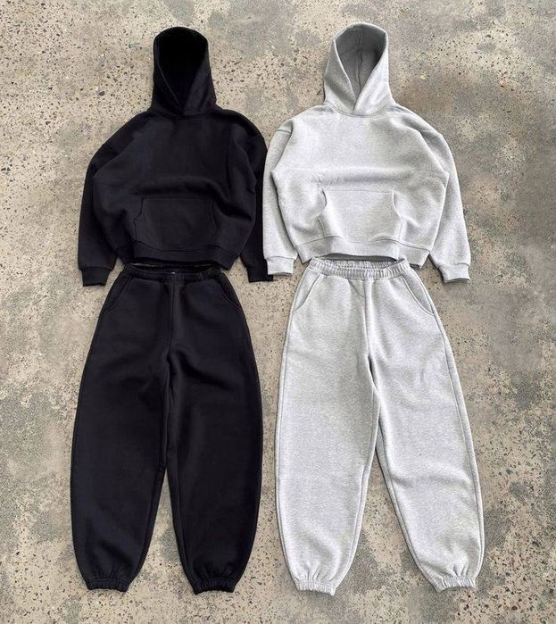 Теплий спортивний костюм, худі та штани, костюм на флісі, оверсайз