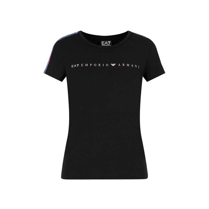 EMPORIO ARMANI EA7 markowy damski t-shirt koszulka NERO